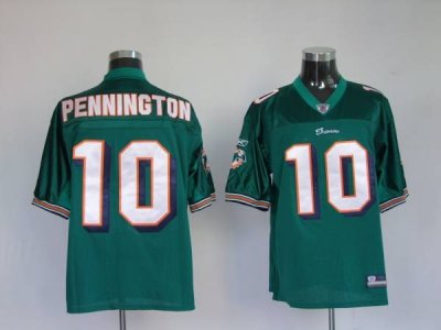 Jerseys Factory Cheap Dolphins Chad Pennington #10 Green Stitche
