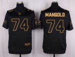 Jerseys Factory Cheap Nike Jets #74 Nick Mangold Black Men's Sti