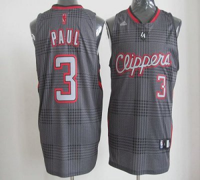 Jerseys Factory Cheap Clippers #3 Chris Paul Black Rhythm Fashio