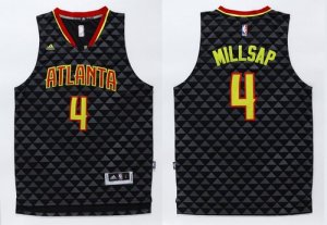 Jerseys Factory Cheap Hawks #4 Paul Millsap Black Swingman Stitc