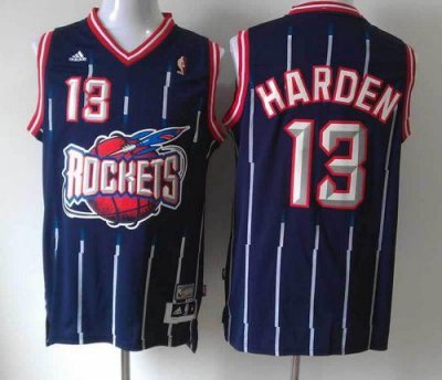 Jerseys Factory Cheap Rockets #13 James Harden Navy Hardwood Cla