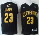 Jerseys Factory Cheap Cavaliers #23 LeBron James Black Fashion S