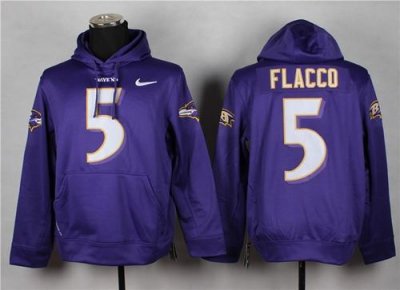 Jerseys Factory Cheap Baltimore Ravens #5 Joe Flacco Purple Pull
