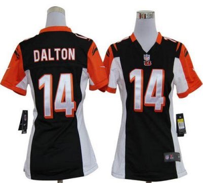 Jerseys Factory Cheap Nike Bengals #14 Andy Dalton Black Team Co
