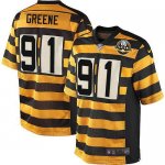 Jerseys Factory Cheap Nike Steelers #91 Kevin Greene Yellow/Blac
