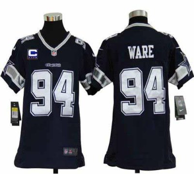 Jerseys Factory Cheap Nike Cowboys #94 DeMarcus Ware Navy Blue T