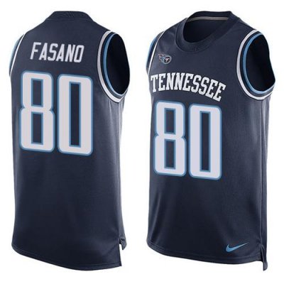Jerseys Factory Cheap Nike Titans #80 Anthony Fasano Navy Blue A