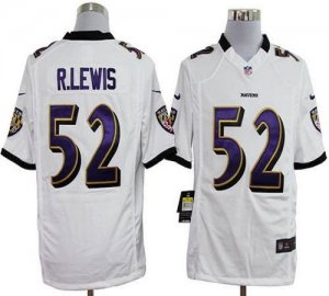 Jerseys Factory Cheap Nike Ravens #52 Ray Lewis White Men's Stit