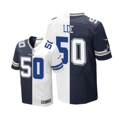 Jerseys Factory Cheap Nike Cowboys #50 Sean Lee Navy Blue/White