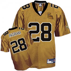 Jerseys Factory Cheap Saints #28 Mark Ingram Gold Stitched NFL J