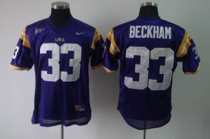 Jerseys Factory Cheap LSU Tigers #33 Odell Beckham Purple Embroi