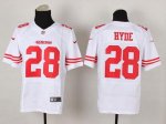 Jerseys Factory Cheap Nike 49ers #28 Carlos Hyde White Men's Sti