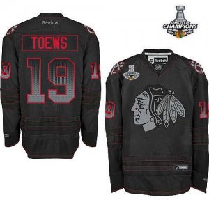 Jerseys Factory Cheap Blackhawks #19 Jonathan Toews Black Accele