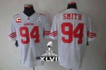 Jerseys Factory Cheap Nike 49ers #94 Justin Smith White With C P