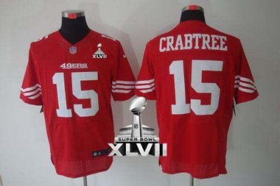 Jerseys Factory Cheap Nike 49ers #15 Michael Crabtree Red Team C