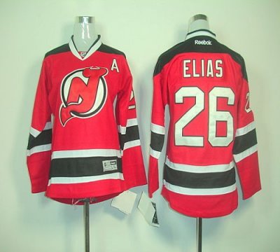 Jerseys Factory Cheap Devils #26 Patrik Elias Red Home Embroider