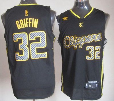 Jerseys Factory Cheap Clippers #32 Blake Griffin Black Electrici