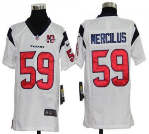 Jerseys Factory Cheap Nike Texans #59 Whitney Mercilus White Wit