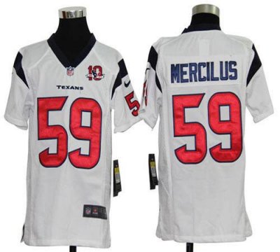 Jerseys Factory Cheap Nike Texans #59 Whitney Mercilus White Wit