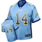 Jerseys Factory Cheap Nike Chargers #14 Dan Fouts Electric Blue