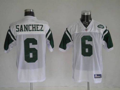 Jerseys Factory Cheap Jets Mark Sanchez #6 Stitched White NFL Je