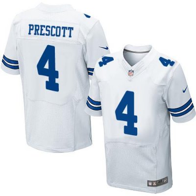 Jerseys Factory Cheap Nike Cowboys #4 Dak Prescott White Men's S