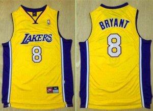 Jerseys Factory Cheap Lakers #8 Kobe Bryant Gold Nike Throwback