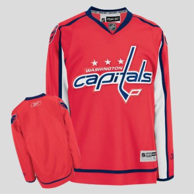 Jerseys Factory Cheap Capitals Blank Embroidered Red Youth NHL J