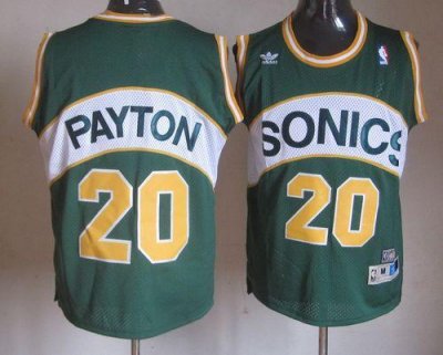 Jerseys Factory Cheap Thunder #20 Gary Payton Green Seattle Supe