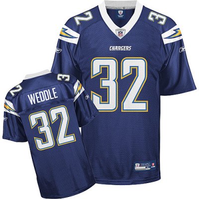 Jerseys Factory Cheap Chargers #32 Eric Weddle Navy Blue Stitche