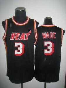 Jerseys Factory Cheap Heat #3 Dwyane Wade Black Hardwood Classic