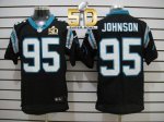 Jerseys Factory Cheap Nike Panthers #95 Charles Johnson Black Te