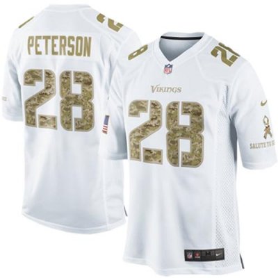 Jerseys Factory Cheap Nike Vikings #28 Adrian Peterson White Men