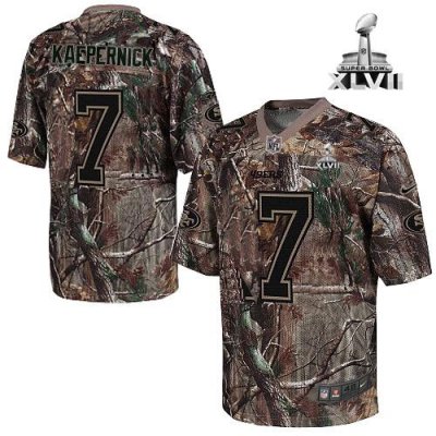 Jerseys Factory Cheap Nike 49ers #7 Colin Kaepernick Camo Super