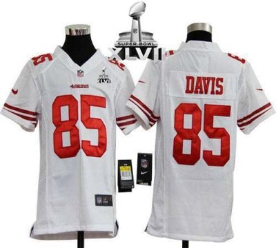 Jerseys Factory Cheap Nike 49ers #85 Vernon Davis White Youth Su