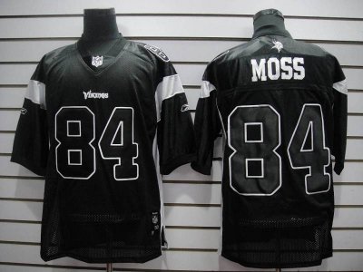 Jerseys Factory Cheap Vikings #84 Randy Moss Black Stitched NFL