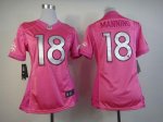 Jerseys Factory Cheap Nike Broncos #18 Peyton Manning Pink Women