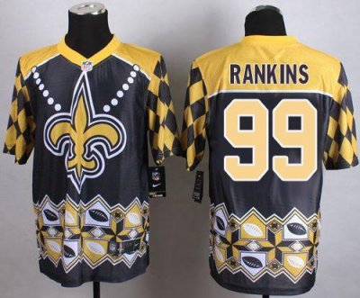 Jerseys Factory Cheap Nike Saints #99 Sheldon Rankins Black Men'
