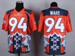 Jerseys Factory Cheap Nike Broncos #94 DeMarcus Ware Orange Men'