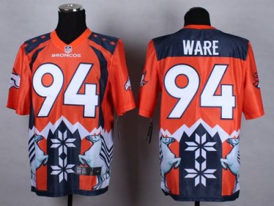 Jerseys Factory Cheap Nike Broncos #94 DeMarcus Ware Orange Men'