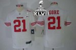 Jerseys Factory Cheap Nike 49ers #21 Frank Gore White Youth Supe