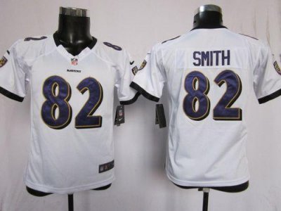 Jerseys Factory Cheap Nike Ravens #82 Torrey Smith White Youth E