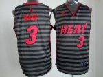 Jerseys Factory Cheap Heat #3 Dwyane Wade Black/Grey Groove Stit