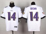 Jerseys Factory Cheap Nike Ravens #14 Marlon Brown White Men's S