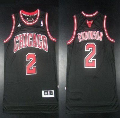 Jerseys Factory Cheap Bulls #2 Nate Robinson Black Embroidered N