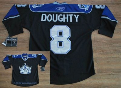 Jerseys Factory Cheap Kings #8 Drew Doughty Black Third Embroide