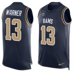 Jerseys Factory Cheap Nike Rams #13 Kurt Warner Navy Blue Team C