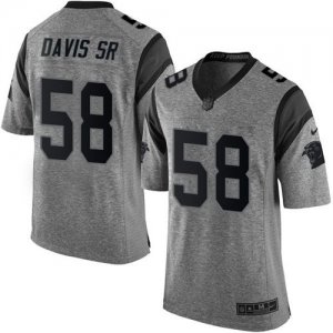 Jerseys Factory Cheap Nike Panthers #58 Thomas Davis Sr Gray Men