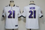 Jerseys Factory Cheap Nike Ravens #21 Lardarius Webb White Men's