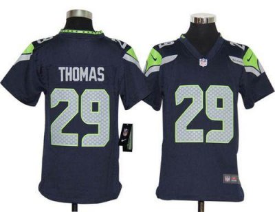 Jerseys Factory Cheap Nike Seahawks #29 Earl Thomas Steel Blue Y